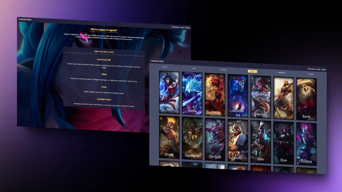 Screenshot of League of Legends Info App